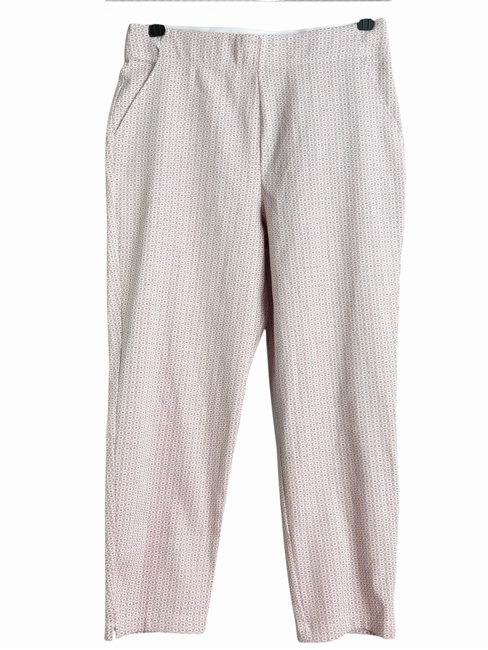 Max Studio Women’s Slim Dress Pants in Light Tan Geo Print. EC. Size XL